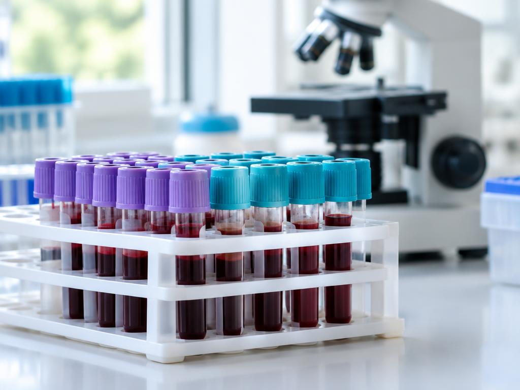 Illustrative blood specimen tubes; not MediCheck laboratory equipment